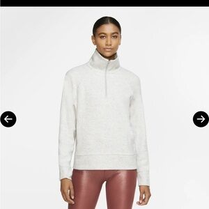 Nike grey heathered half zip